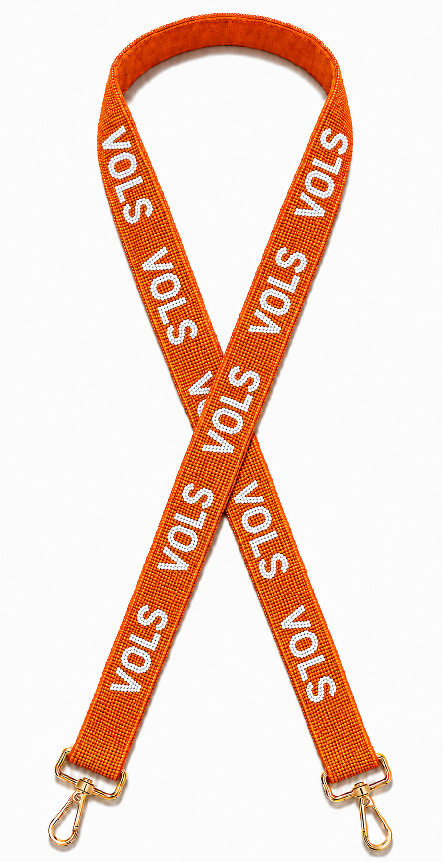 VOLS Gameday Beaded Bag Strap Handmade Orange & White Beaded Purse Strap