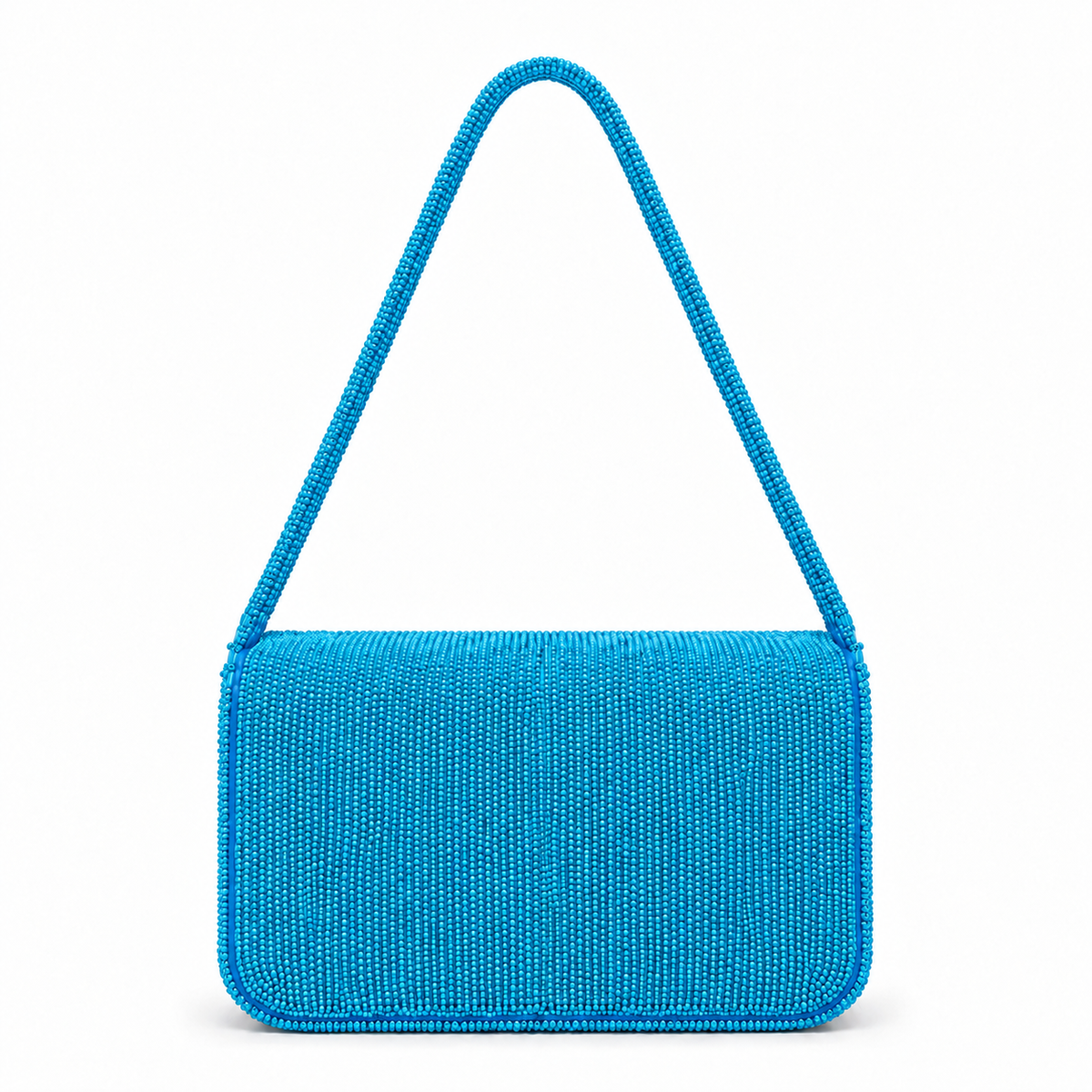 Beaded Beach Umbrella Bag with Shoulder Strap Summer Ocean Theme Handbag