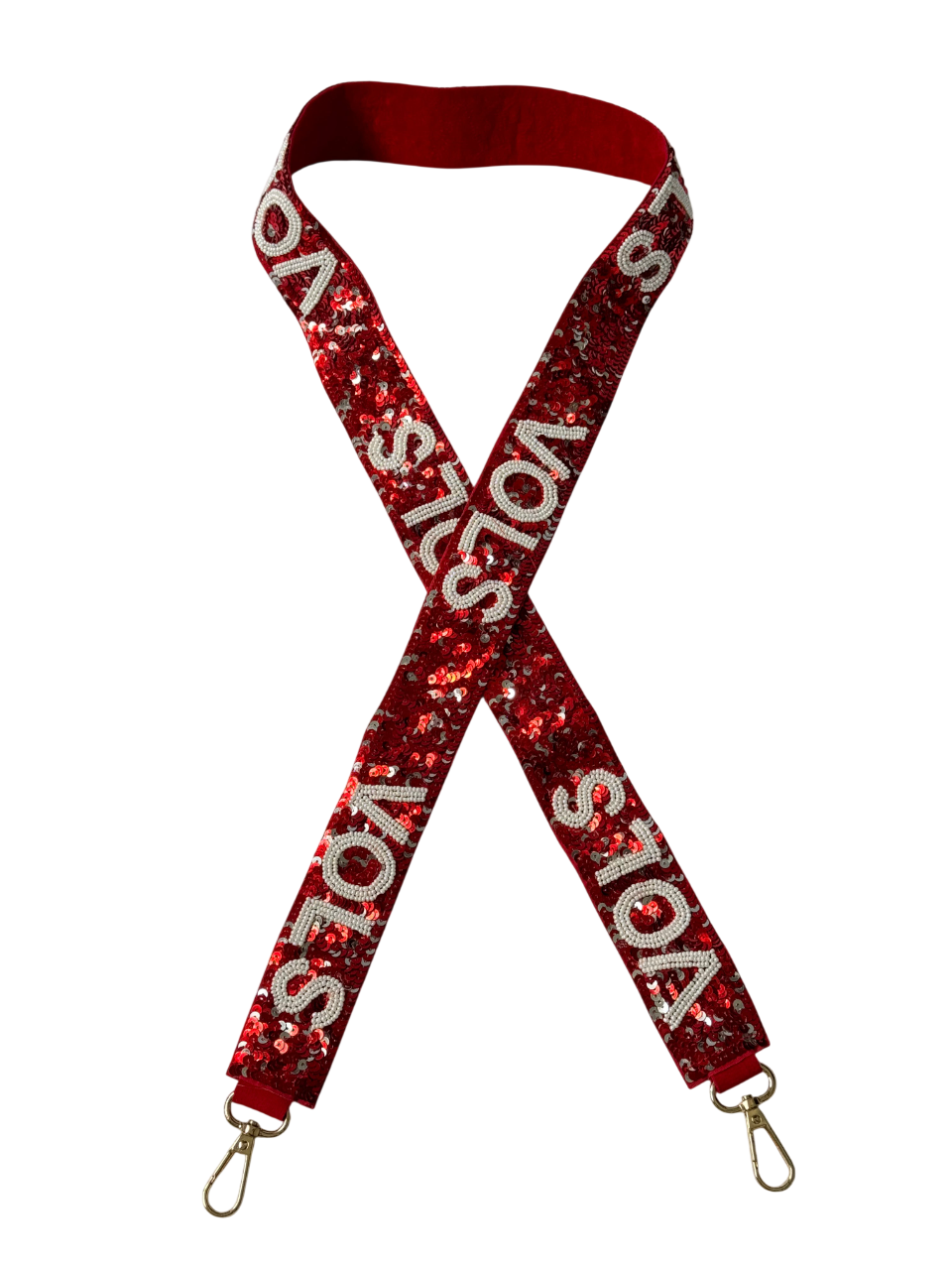 VOLS Red & White Gameday Sequin Strap