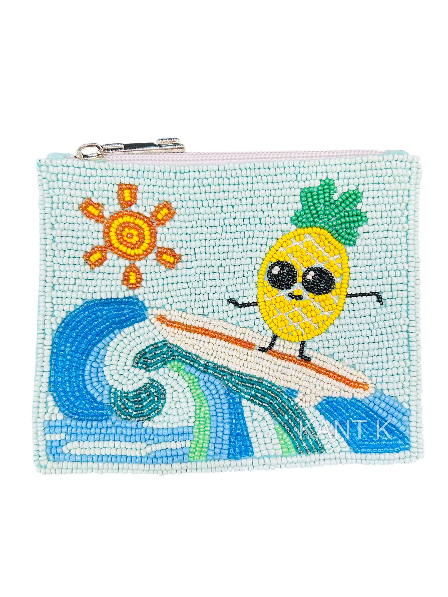 Handcrafted Seed Bead Pineapple Coin Purse