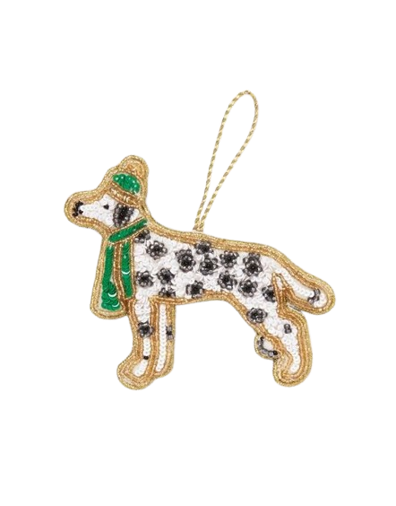 Dog Shape Beaded Ornament