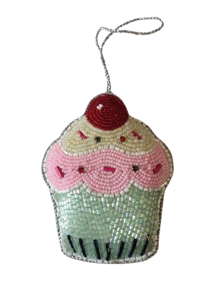 Cake Shape Beaded Ornament