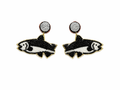 Fish Shape Multicolor Beach Beaded Earrings Handmade Boho Statement Dangle Earrings