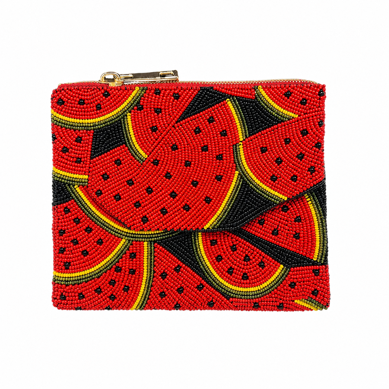Watermelon Beaded Coin Purse Handmade Cute Summer Wallet for Coins
