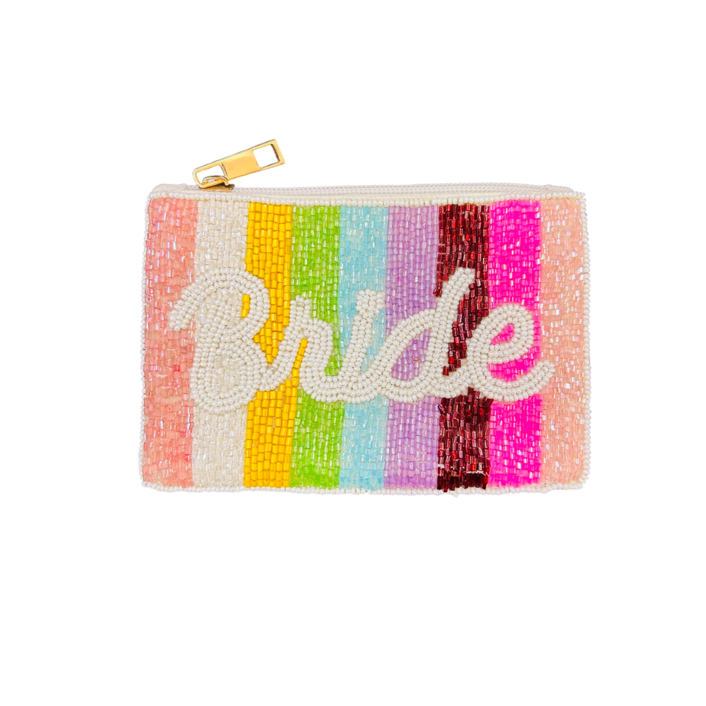 Rainbow Bride Beaded Coin Purse