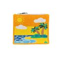 Sunset Beach Beaded Pouch Stylish Handmade Beach Accessory