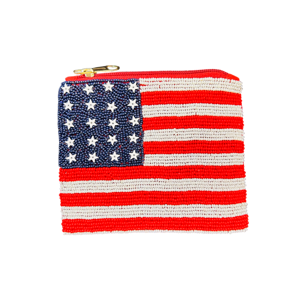 Patriotic American Flag Coin Pouch