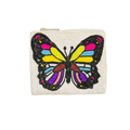 Handmade Butterfly Beaded Coin Pouch
