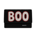Handmade Black Beaded BOO Halloween Clutch Bag