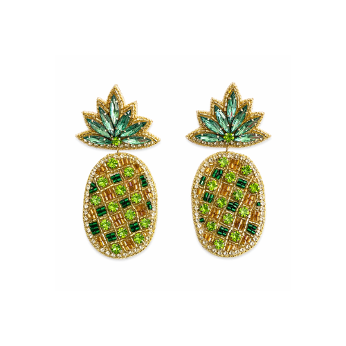 Cute Pineapple Seed Bead Earrings Fruit Inspired Accessories