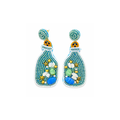 Seashell Bottle Beaded Dangle Earrings
