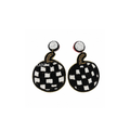 Hand Made Beaded Soccer Earrings
