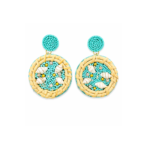 Blue Starfish Ocean Beaded Drop Earring