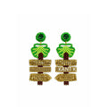 Handmade Beaded Palm Tree Earrings