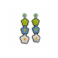Boho Bloom Colorful Floral Beaded Drop Earrings