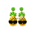 Colorful Handmade Beaded Pineapple Earrings