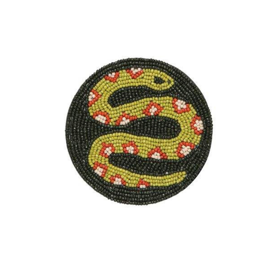 Snake Beaded Coaster Handmade Beaded Drink Coaster