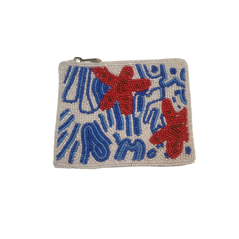 Star Beaded Coin Pouch Handmade Beaded Coin Purse