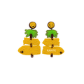 Handmade Seed Bead Dangle Earrings Summer Boho Jewelry