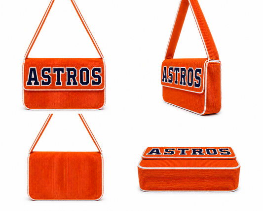 Astros Beaded Shoulder Bag Handmade Statement Party & Evening Purse