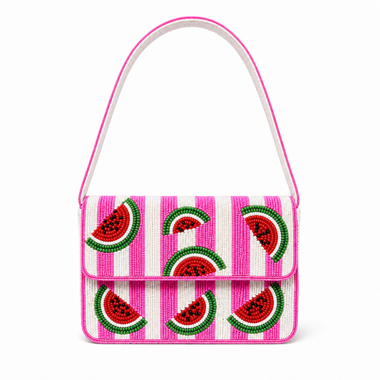 Watermelon Beaded Shoulder Bag