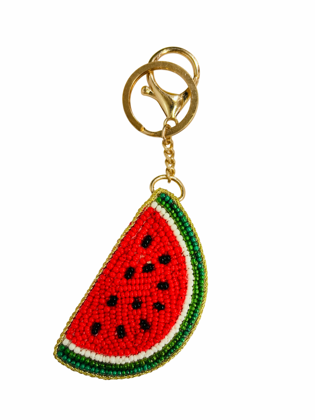 Watermelon Beaded Keychain Cute Summer Fruit Charm