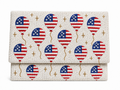 USA Balloons 4th of July Beaded Clutch Patriotic Red, White & Blue Handcrafted Evening Bag