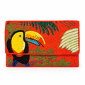 Handcrafted Toucan Bird Beaded Clutch Bag