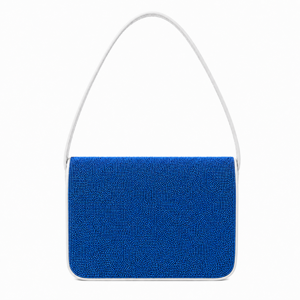 Blue & White Beaded Purse Fashionable Shoulder Bag for Women