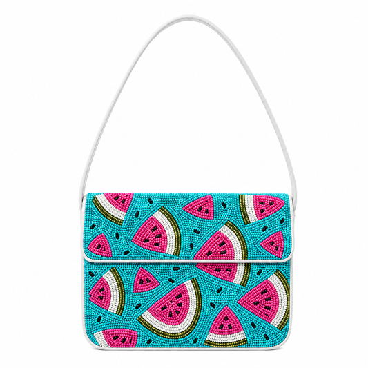 Handmade Watermelon Beaded Shoulder Bag