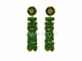 Hocus Halloween Green Beaded Statement Earrings