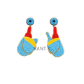 Handmade Beaded Cocktail Drink Earrings Fun Tropical Statement Earrings