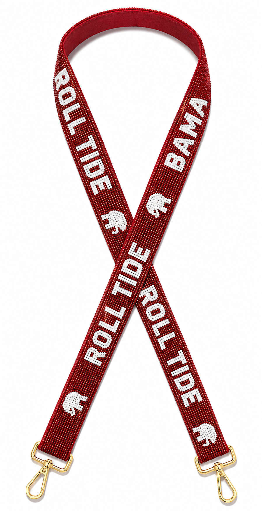Handmade ROLL TIDE Beaded Game Day Strap
