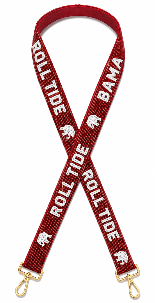 Handmade ROLL TIDE Beaded Game Day Strap