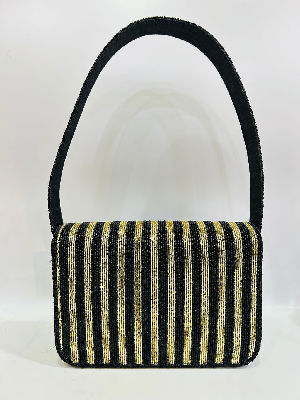 CAT Beaded Shoulder Bag Handmade Seed Bead Purse, Artisan Dog Clutch