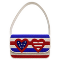 Patriotic 4th of July Beaded Shoulder Bag American Flag Sunglasses Design