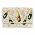 Beaded Champagne Bottle & Bubble Clutch with Chain Strap