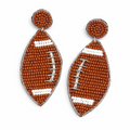 Gameday Beaded Football Earrings Game Day Football Fan Accessory