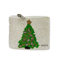 Handmade Beaded Christmas Tree Coin Purse
