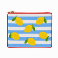 Handmade Lemon Beaded Coin Purse Cute Fruit Design Mini Pouch