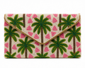 Tropical Palm Tree Beaded Clutch Handmade Summer Statement Bag