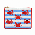 Handmade Beaded Crab Coin Purse Cute Ocean-Themed Bead Pouch