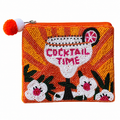 Cocktail Time Beaded Coin Purse