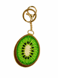 Handmade Kiwi Beaded Keychain Cute Fruit Charm