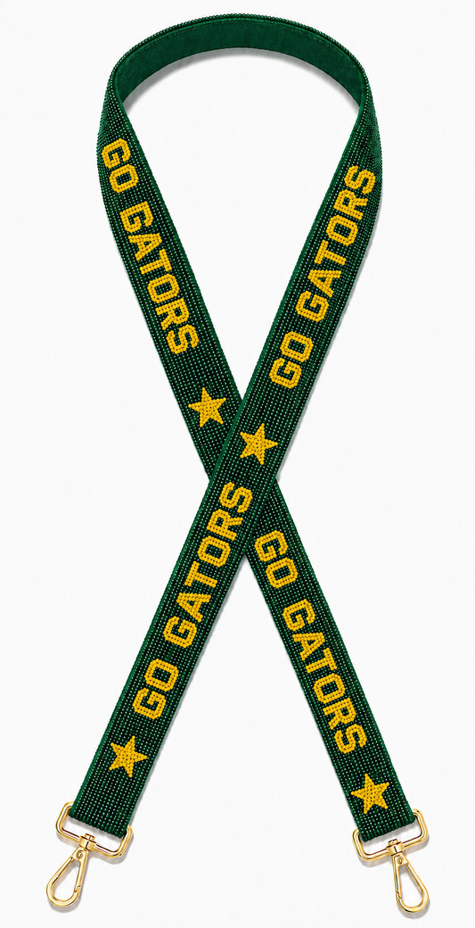 GO GATORS Green & Yellow Beaded Strap