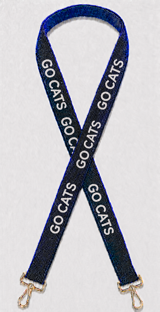 GO CATS Gameday Beaded Purse Strap Football Fan Bag Accessory