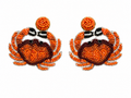Handmade Crab Beaded Earrings Cute Ocean Jewelry