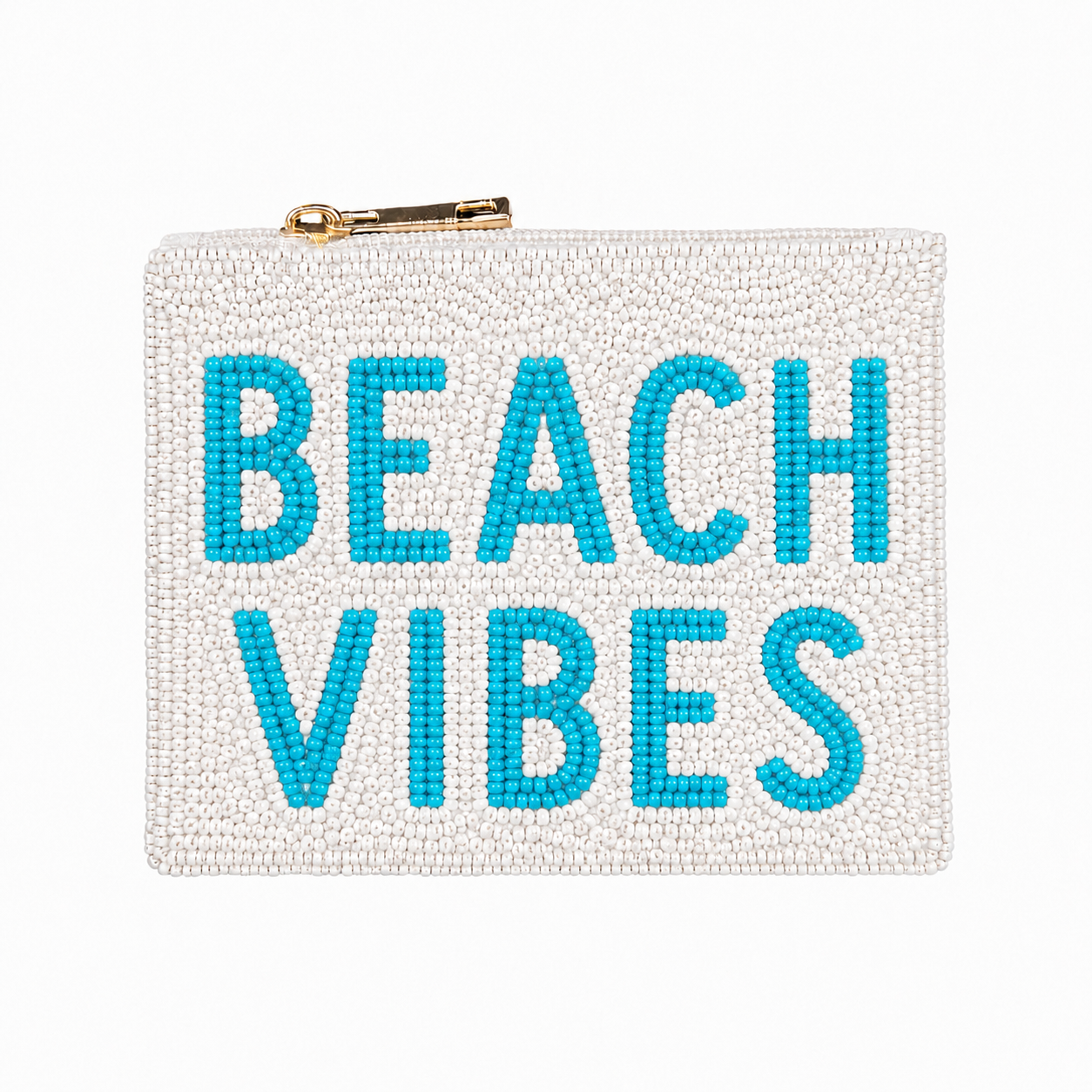 Handmade Beach Vibes Beaded Coin Purse Beaded Mini Pouch