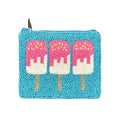 Handcrafted Beaded Coin Purse Colorful Handmade Zip Pouch