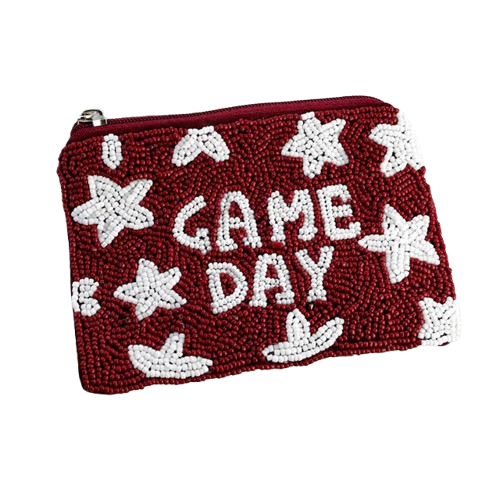 Gameday Maroon & White Coin Purse